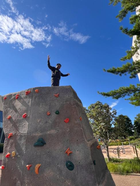 6 Father Kola found the rock wall