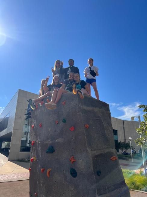 7 And the girls were quick to join him